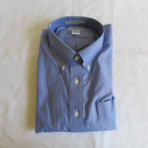 NWT L.L. Bean Oxford Dress shirt 17.5 x 34 Blue